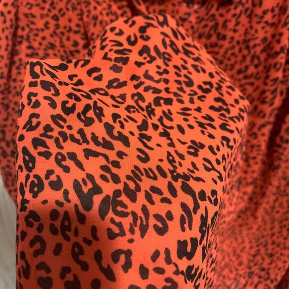 Umgee Animal Print Semi Sheer Blouse - Picture 3 of 4